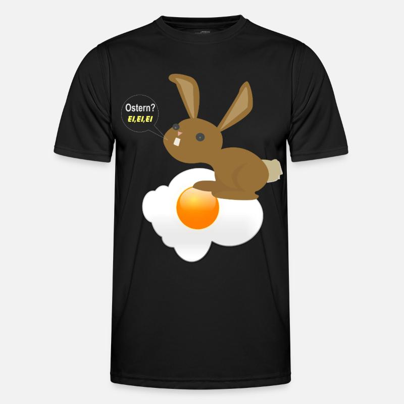 Bunny Easter Egg Egg Egg - Men's Functional T-Shirt - black