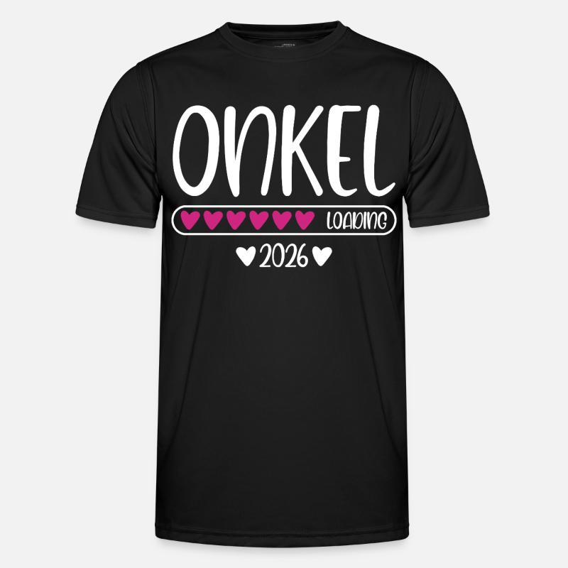 Onkel 2026 loading - Männer Funktions-T-Shirt - Schwarz