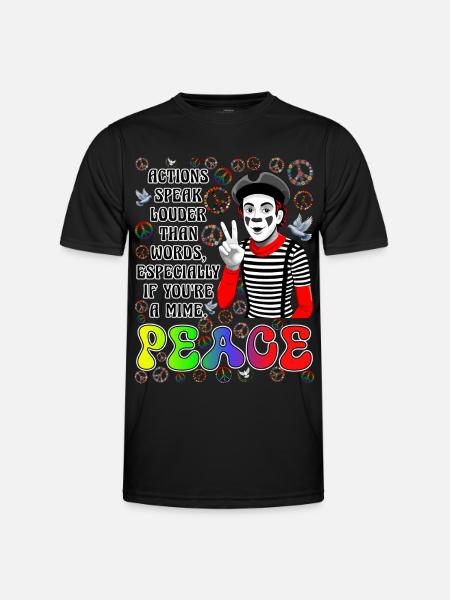 Frieden ist das Wichtigste - Männer Funktions-T-Shirt - Schwarz