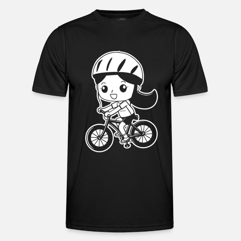 Cyclist Comic Style - Men's Functional T-Shirt - black