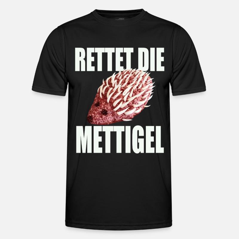 Save the Mettigel - Men's Functional T-Shirt - black