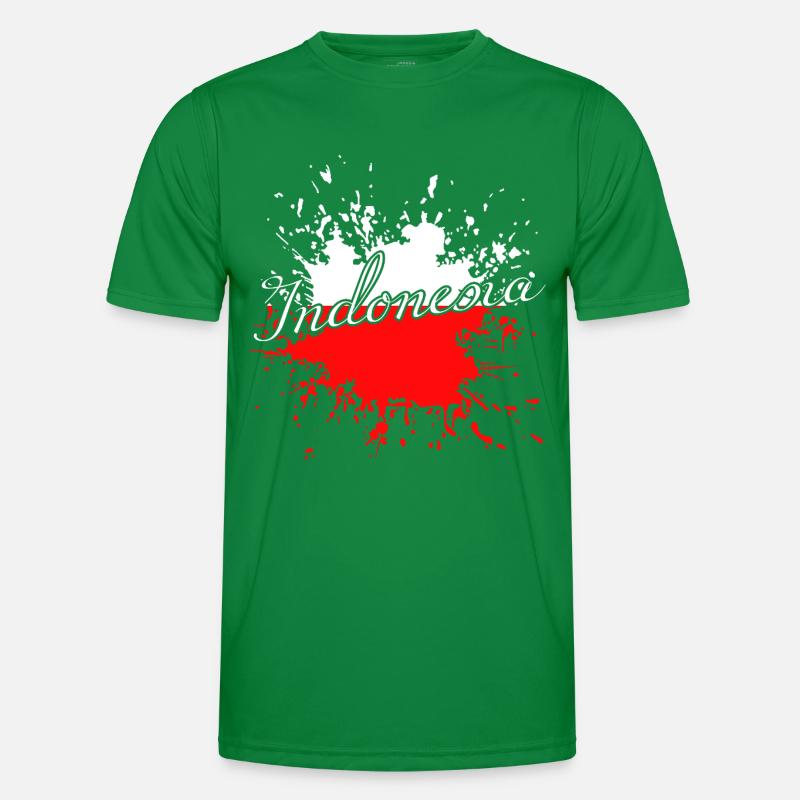 Indonesien Splash Script Männer Funktions-T-Shirt