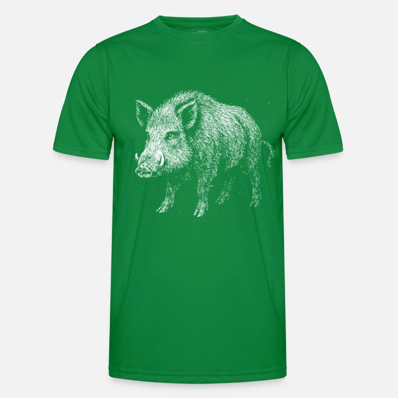Wildschwein Männer Funktions-T-Shirt