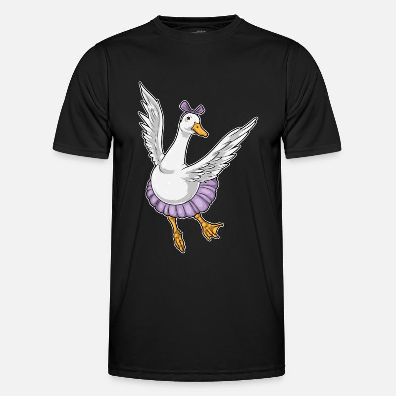 Duck Ballerina Ballet Dance - Men's Functional T-Shirt - black