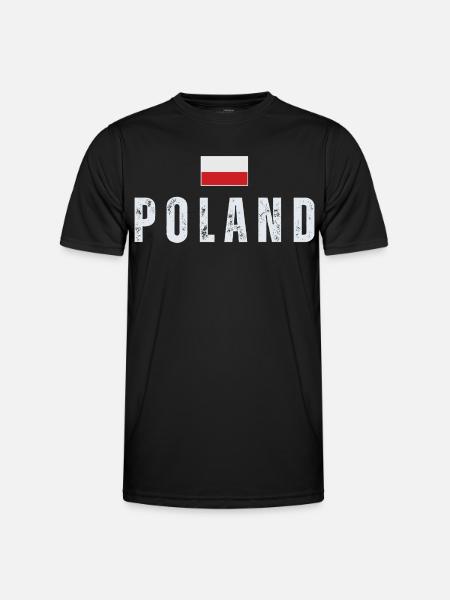 Polish pride, Polish flag - Men's Functional T-Shirt - black
