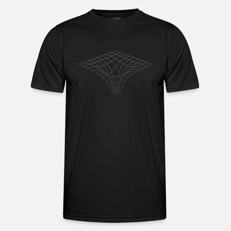 Relativity Geometry – Space-Time Curvature Physics - Men's Functional T-Shirt - black