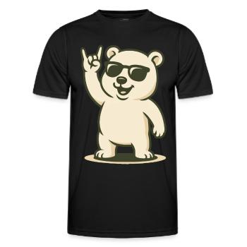 Rocker arctique - T-shirt sport Homme - noir - Devant - AI Model Male 178 dark (178cm)