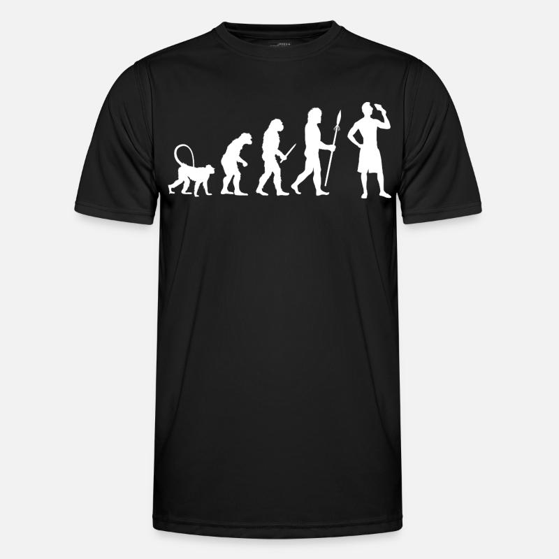 Eiscreme Evolution - Männer Funktions-T-Shirt - Schwarz