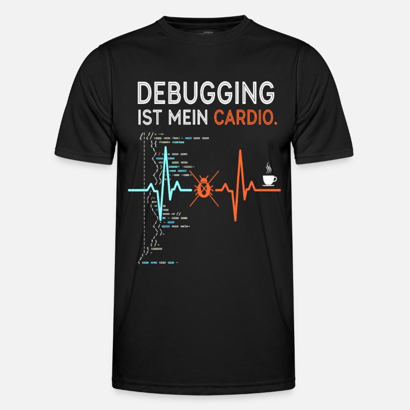 Debugging ist mein Cardio - Computer Nerd - Männer Funktions-T-Shirt - Schwarz