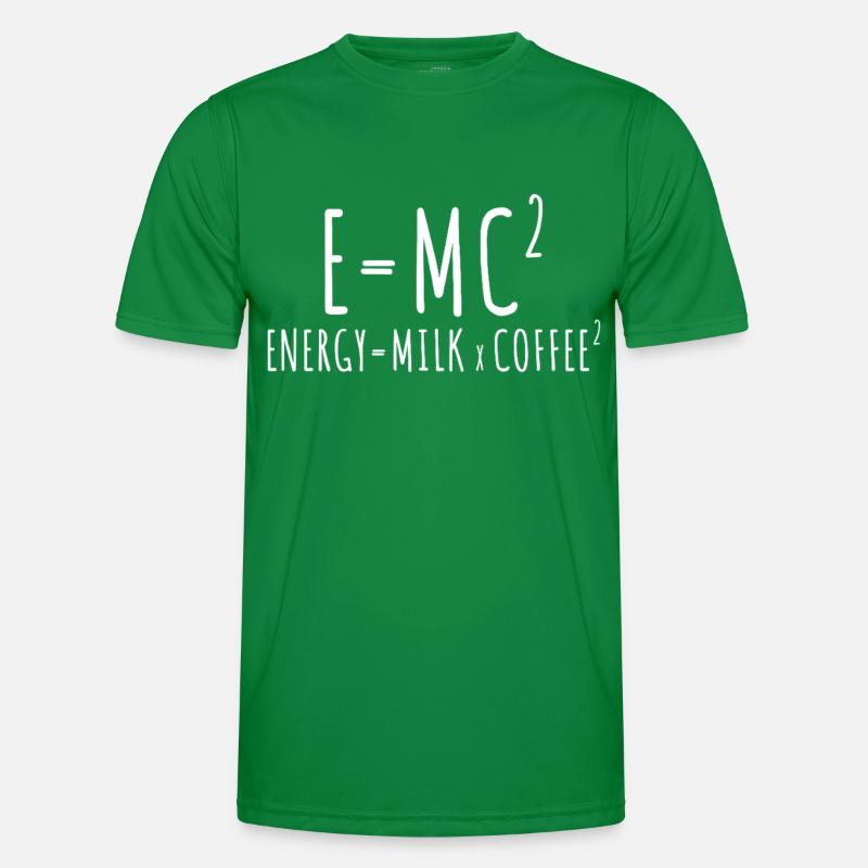E=MC2 Physics Saying Caffeine Nerd Energy Coffee Men's Functional T-Shirt