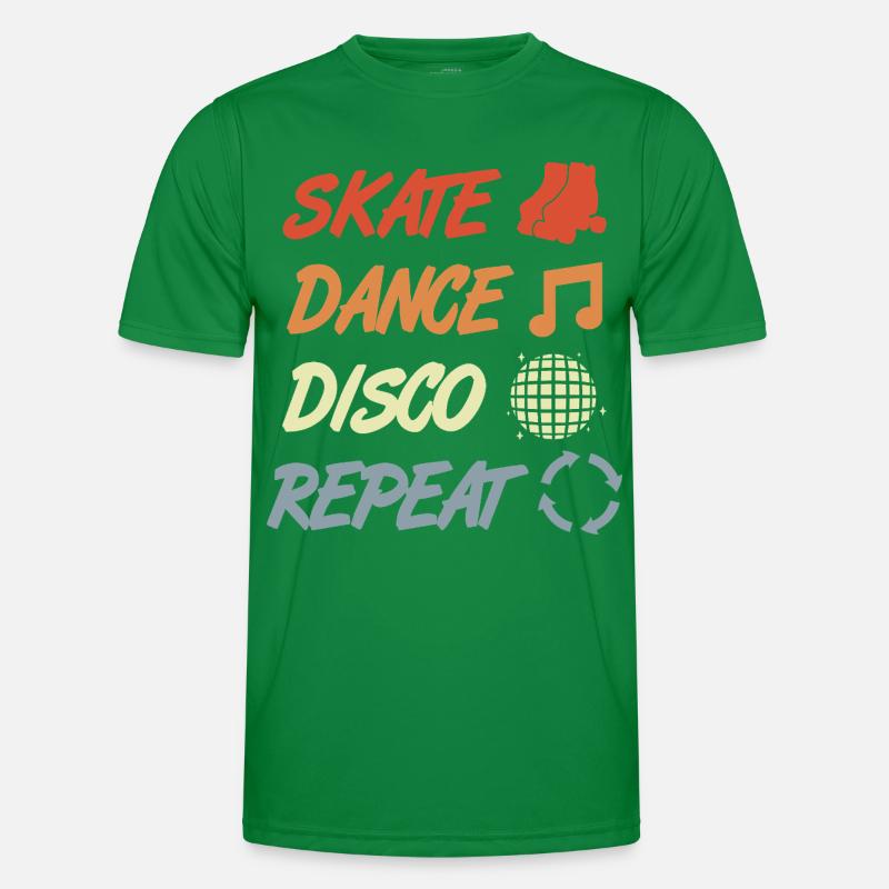 Rollschuhfahrer Disco Männer Funktions-T-Shirt