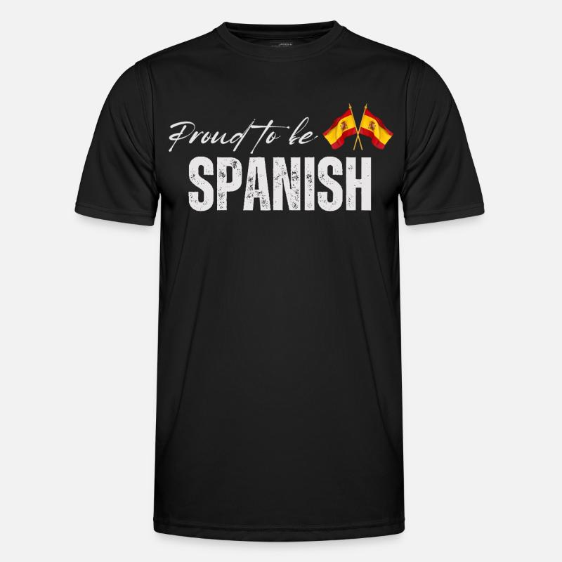 Stolzer Spanier, ich liebe Spanien - Männer Funktions-T-Shirt - Schwarz