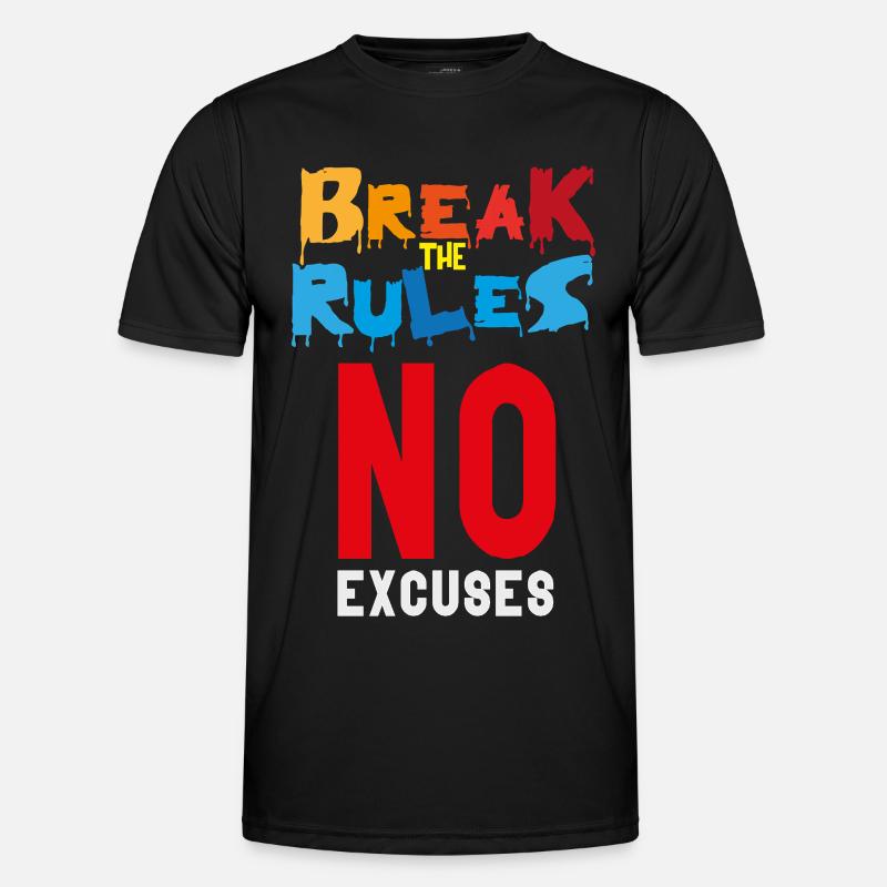 Break the Rules - Men's Functional T-Shirt - black