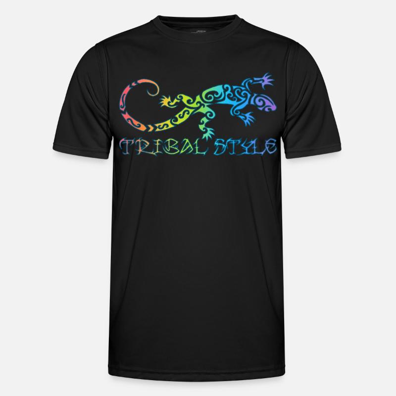 Polynesische Regenbogen-Eidechse Männer Funktions-T-Shirt