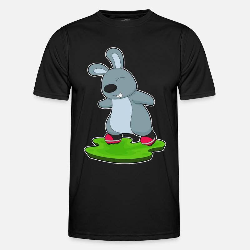 Hase Inline skating Inline skates - Männer Funktions-T-Shirt - Schwarz