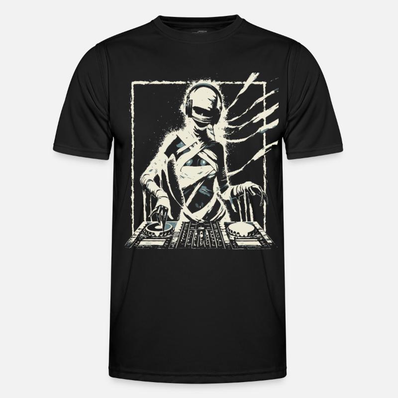 Futuristic DJ with Glitch Effects. - Men's Functional T-Shirt - black