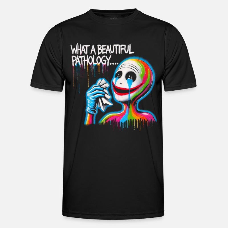 Rainbow Clown Endorsing Pathology - Men's Functional T-Shirt - black