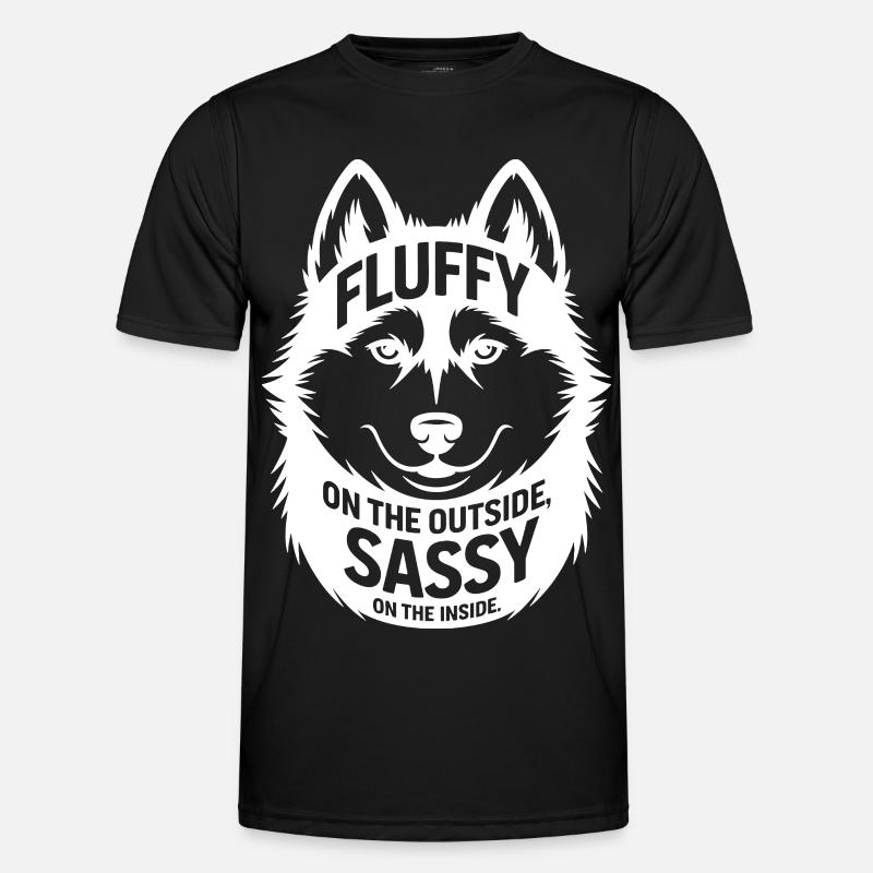 Fluffy Outside Sassy Inside Husky - Men's Functional T-Shirt - black