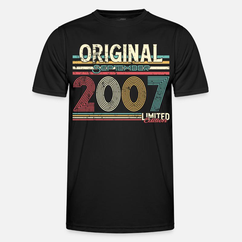 Retro September 2007 Design - Men's Functional T-Shirt - black
