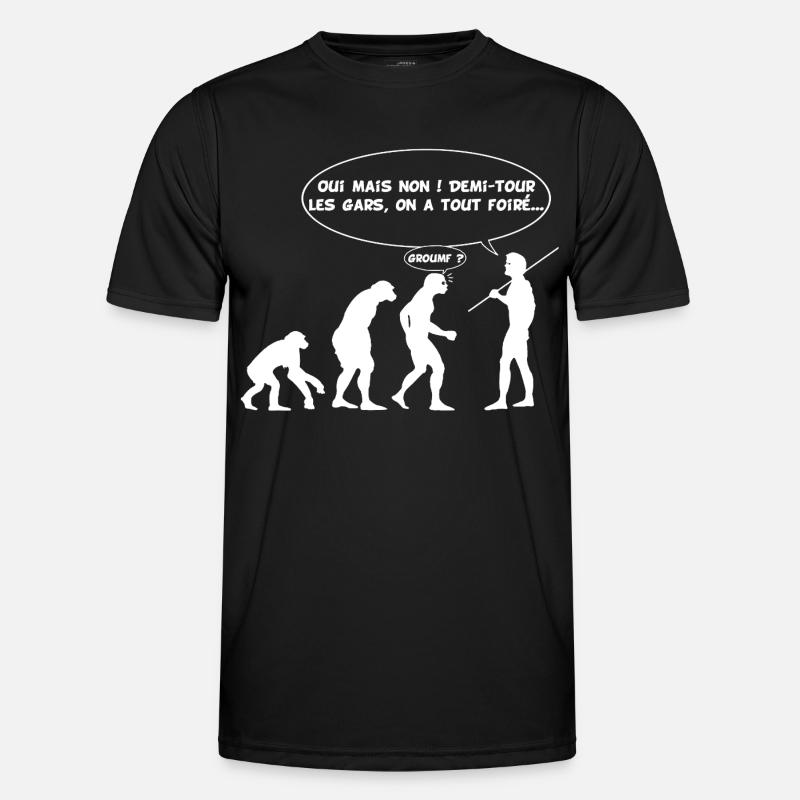 Evolution error (white) - Men's Functional T-Shirt - black