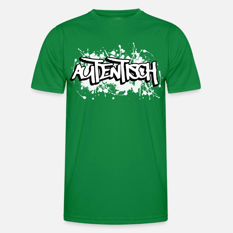 Authentic Graffiti Font Design Men's Functional T-Shirt