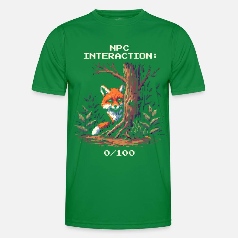 NPC-Interaktion: 0/100 | Introversion Humor Männer Funktions-T-Shirt