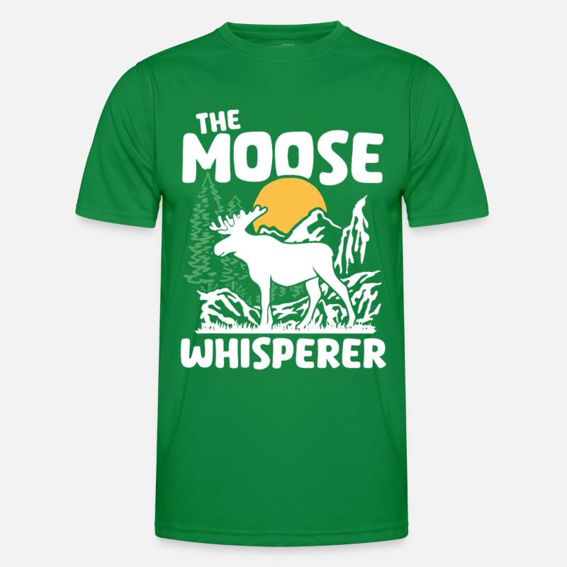 Conception de silhouette de la nature de l’orignal T-shirt sport Homme