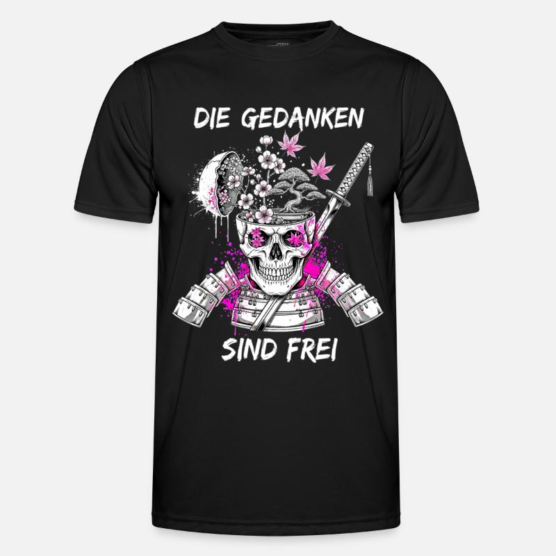 Warrior Skull Samurai - Men's Functional T-Shirt - black