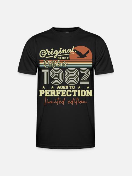 1982 October 1982 Anniversary October 1982 - Men's Functional T-Shirt - black