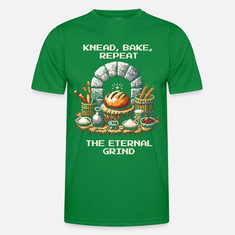 Knead, Bake, Repeat | Bread Baking Humor Men's Functional T-Shirt