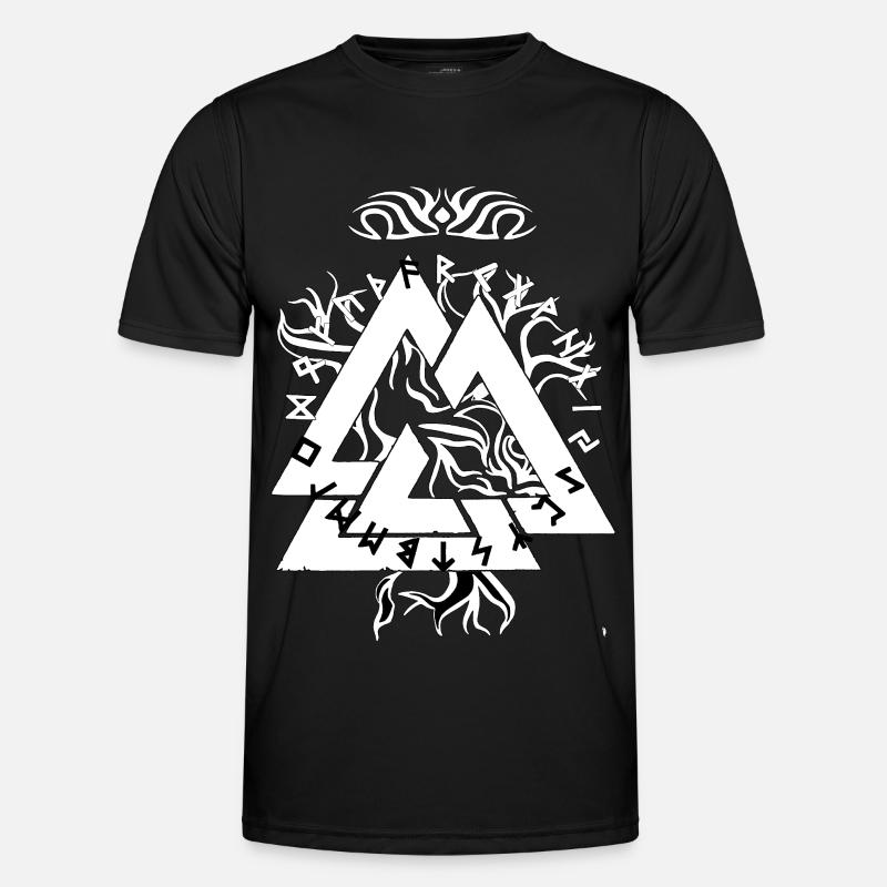 Magic Rune Triangle design - Men's Functional T-Shirt - black