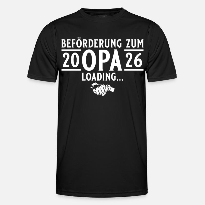 Opa 2026 loading - Werdender Großvater - Männer Funktions-T-Shirt - Schwarz