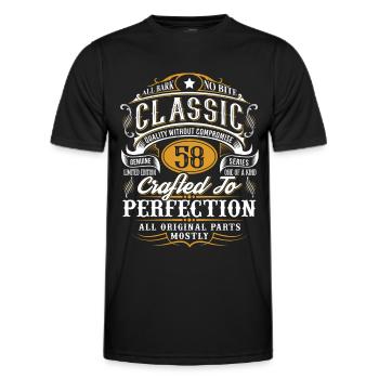 58. Geburtstag - Männer Funktions-T-Shirt - Schwarz - Vorne - AI Model Male 178 dark (178cm)