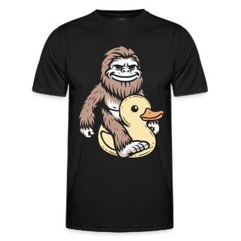 Bigfoot Rubber Duck Duck - T-shirt sport Homme - noir - Devant - AI Model Male 178 dark (178cm)