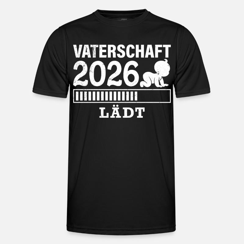 Werdender Papa VATERSCHAFT WIRD GELADEN 2026 - Männer Funktions-T-Shirt - Schwarz