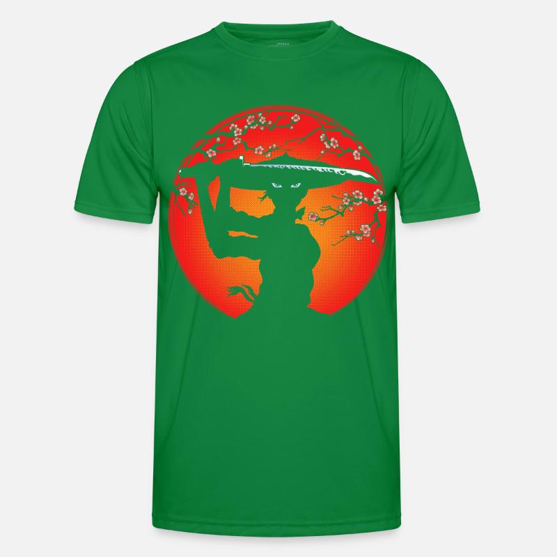 Samurai-Mädchen Männer Funktions-T-Shirt