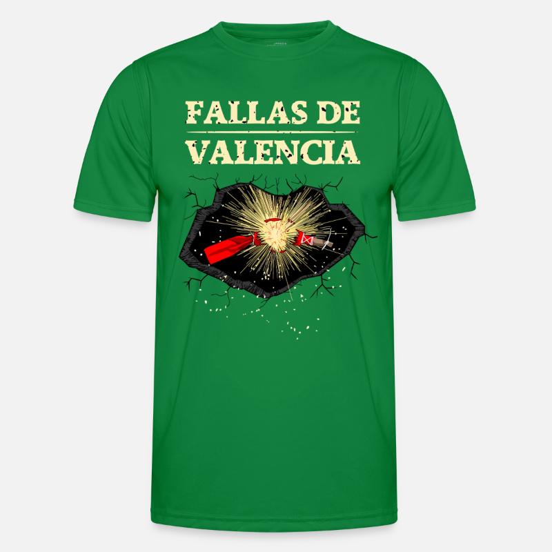 Fallas de Valencia Explosions  Männer Funktions-T-Shirt