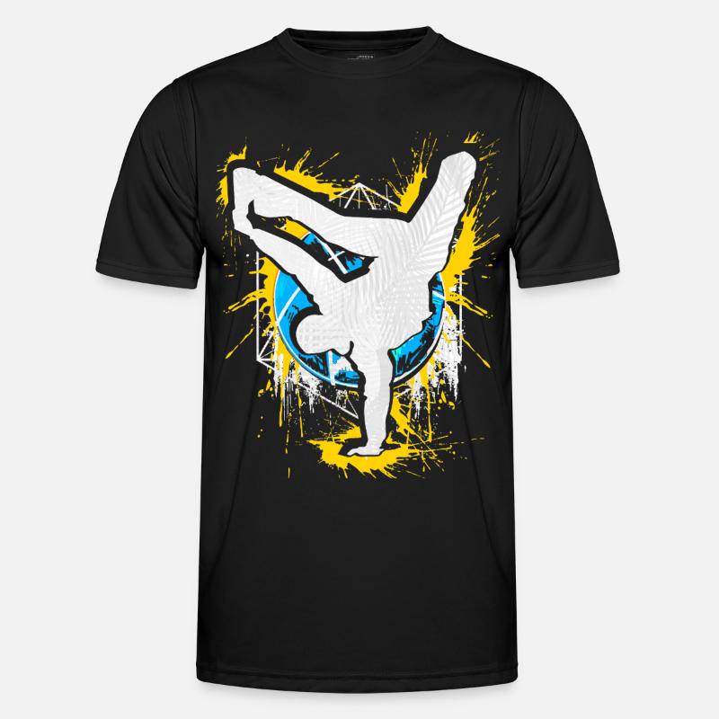 Breakdance Handstand Bboy - B-Boying Breakdancer - Men's Functional T-Shirt - black