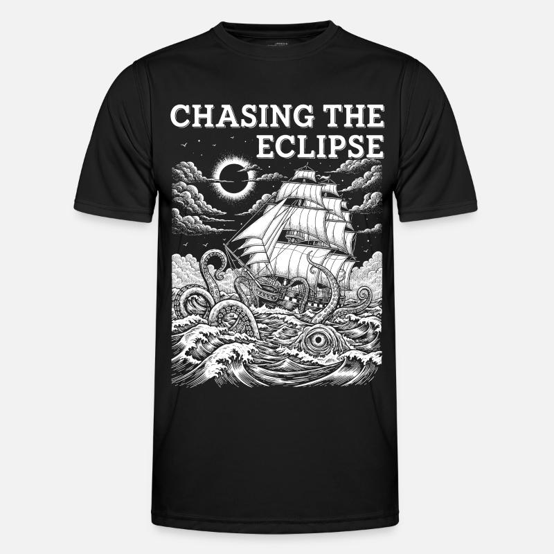 Solar Eclipse Adventure - Men's Functional T-Shirt - black