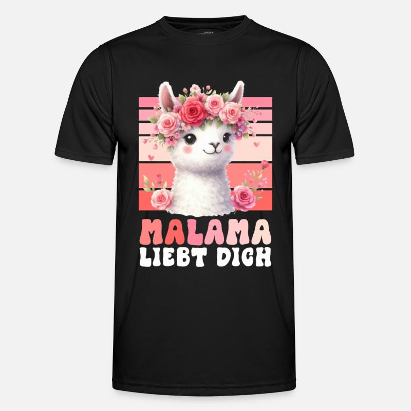 Werdende Mutter MALAMA LIEBE Lustiges - Männer Funktions-T-Shirt - Schwarz
