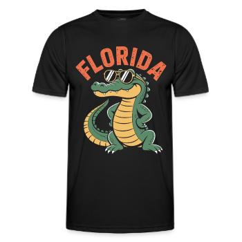 Florida Alligator - Männer Funktions-T-Shirt - Schwarz - Vorne - AI Model Male 178 dark (178cm)