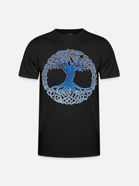 Arbre de Vie celtique et univers - T-shirt sport Homme - noir