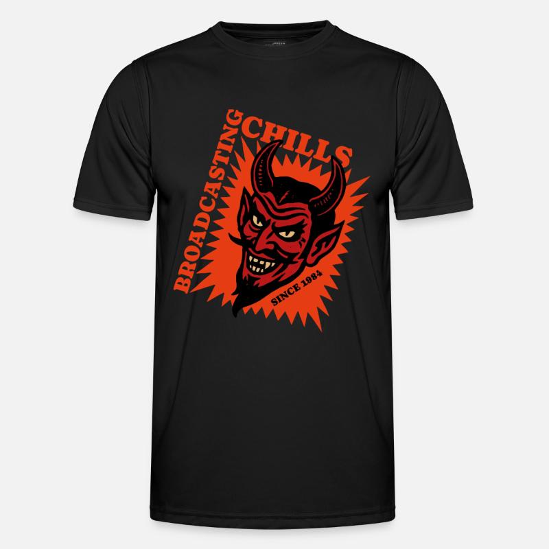 Broadcasting Chills - Devil - Teufel - Männer Funktions-T-Shirt - Schwarz