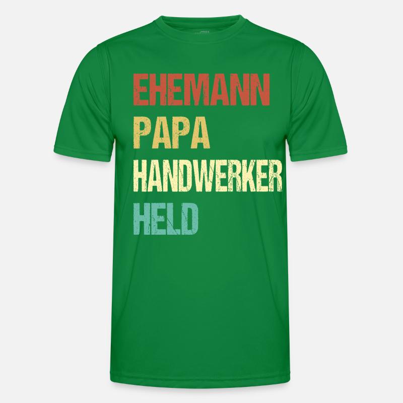 Ehemann Papa Handwerker Held Spruch Männer Funktions-T-Shirt