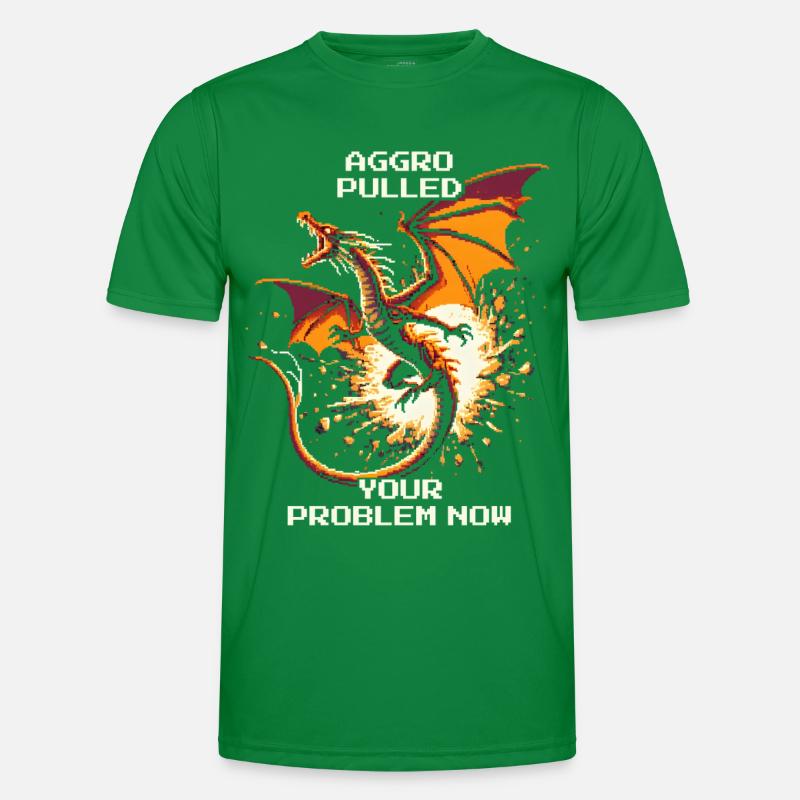 Aggro pulled – votre problème | Dragon Pixel Art T-shirt sport Homme
