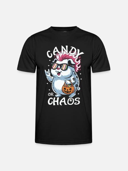Chaotic Punk Guinea Pig Halloween Hamster - Men's Functional T-Shirt - black