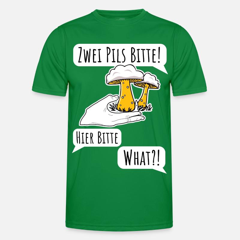 Bier bestellen ist nicht einfach! Pils oder Pilz? Männer Funktions-T-Shirt