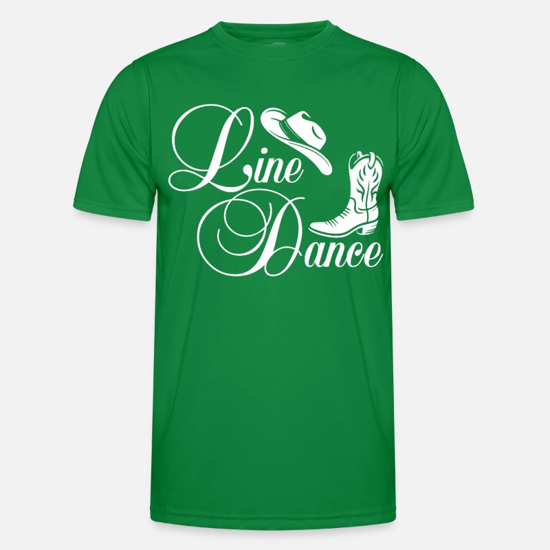 Line Dance Western Script Männer Funktions-T-Shirt