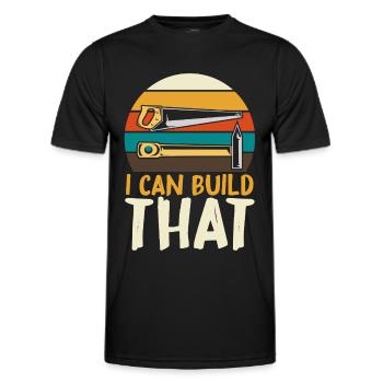 Ich kann das bauen DIY - Männer Funktions-T-Shirt - Schwarz - Vorne - AI Model Male 178 dark (178cm)