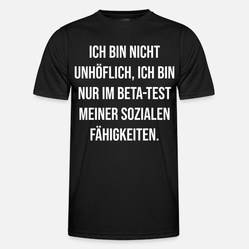 Beta-Test Sozialkompetenz - Männer Funktions-T-Shirt - Schwarz